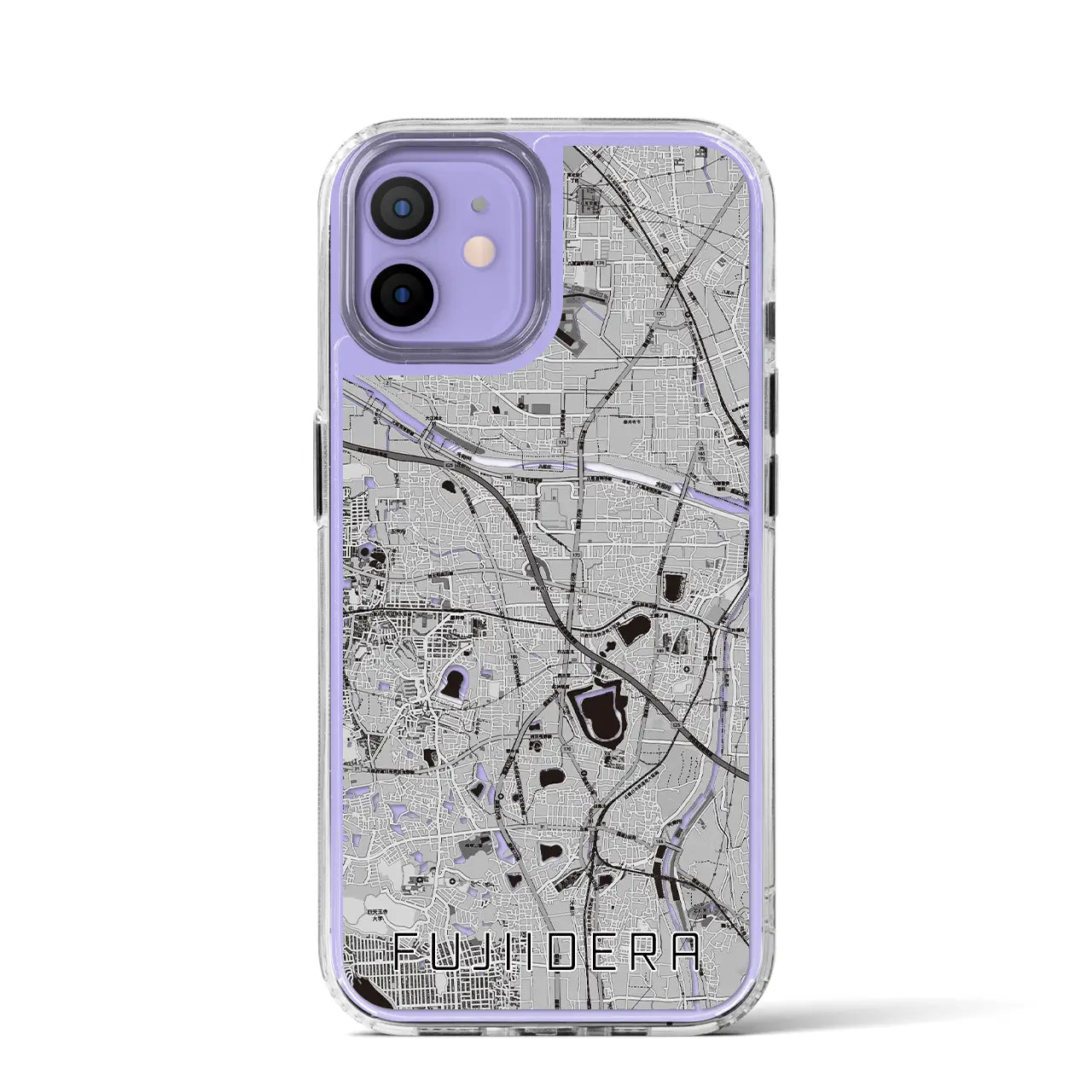 【藤井寺(大阪府)】地図柄iPhoneケース(MagSafeタイプ)