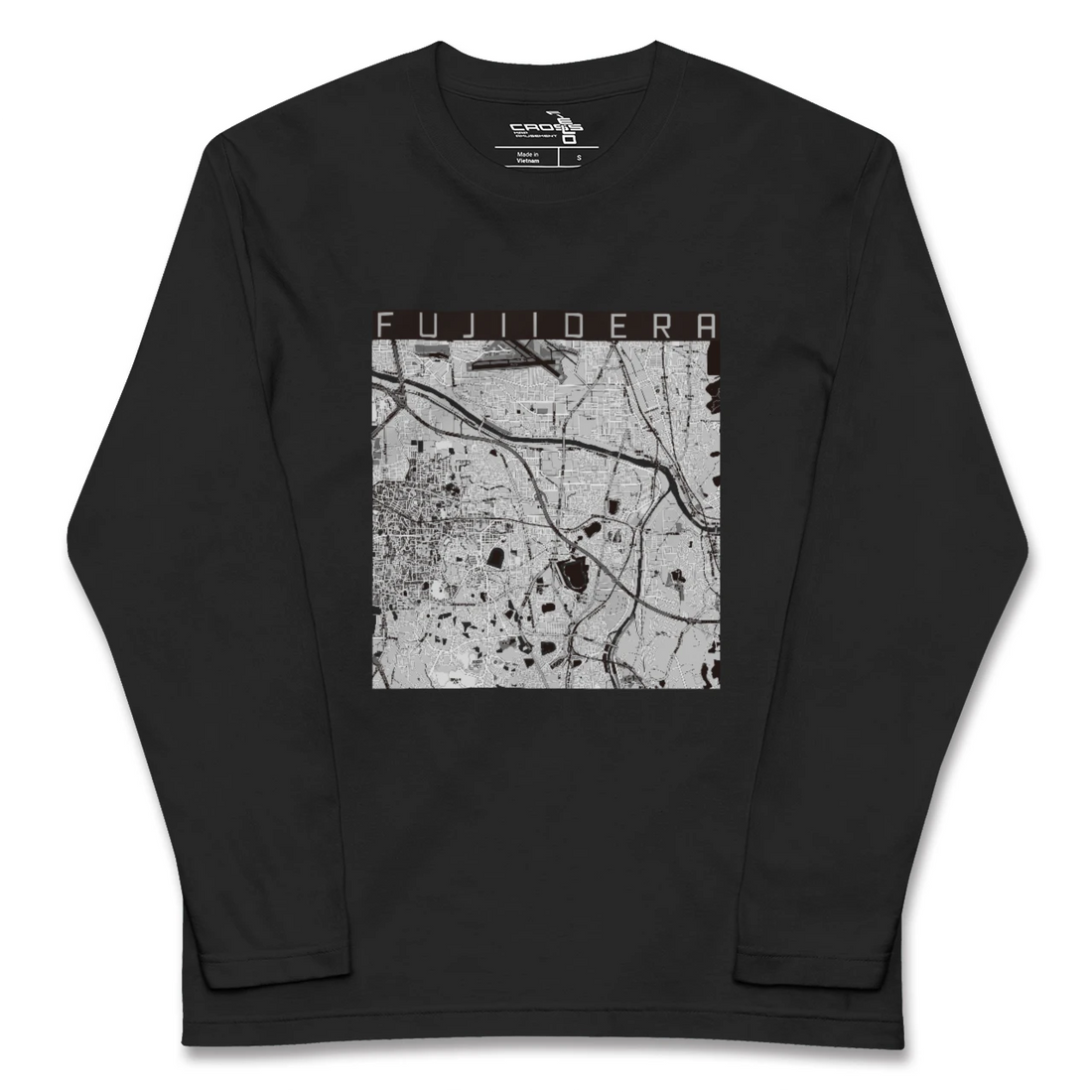 【藤井寺(大阪府)】地図柄ロングスリーブTシャツ