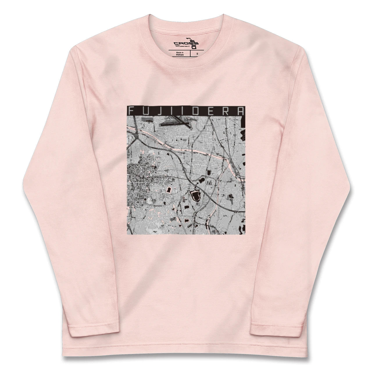 【藤井寺(大阪府)】地図柄ロングスリーブTシャツ