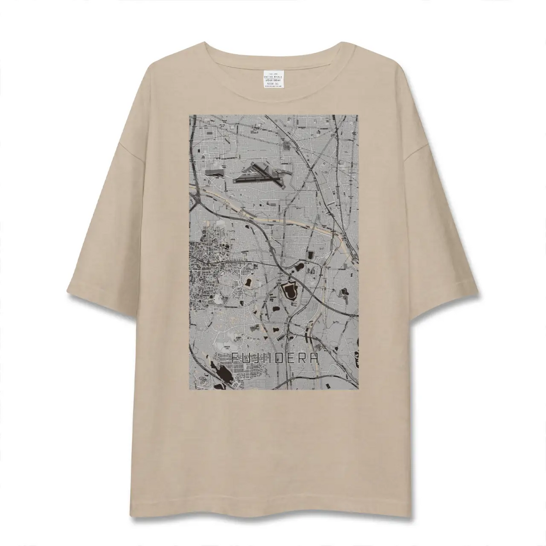 【藤井寺(大阪府)】地図柄ビッグシルエットTシャツ