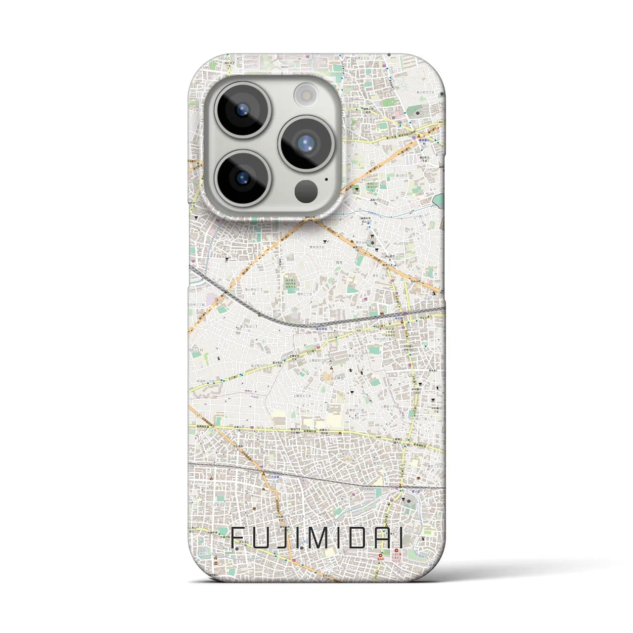 【富士見台(東京都)】地図柄iPhoneケース(バックカバータイプ)