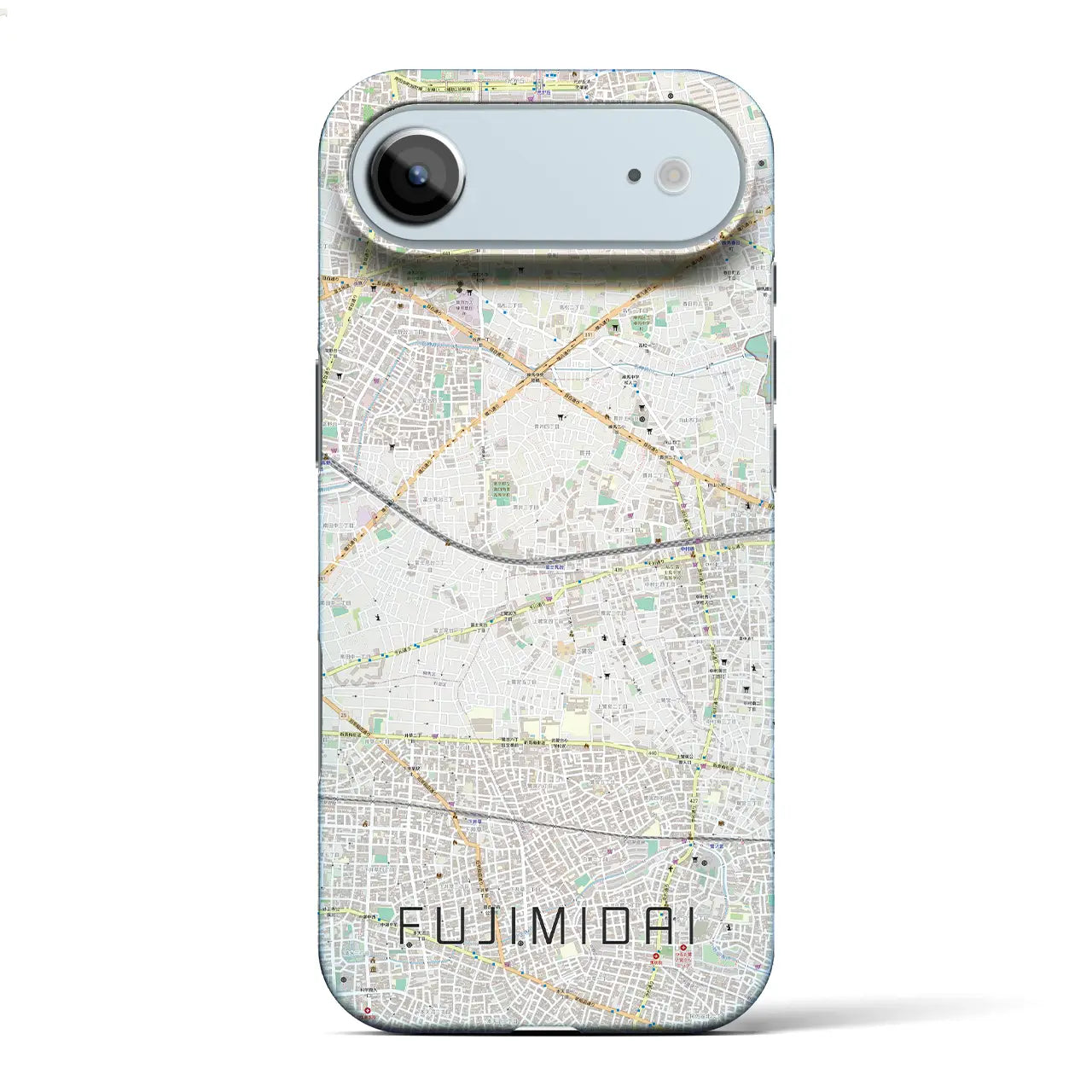 【富士見台(東京都)】地図柄iPhoneケース(バックカバータイプ)