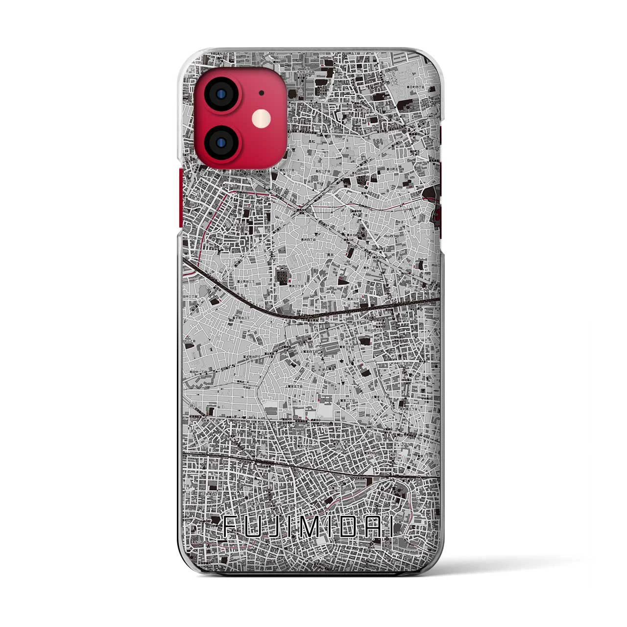 【富士見台(東京都)】地図柄iPhoneケース(クリアタイプ)