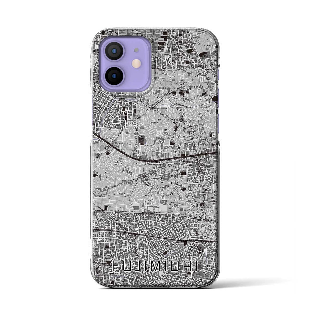 【富士見台(東京都)】地図柄iPhoneケース(クリアタイプ)