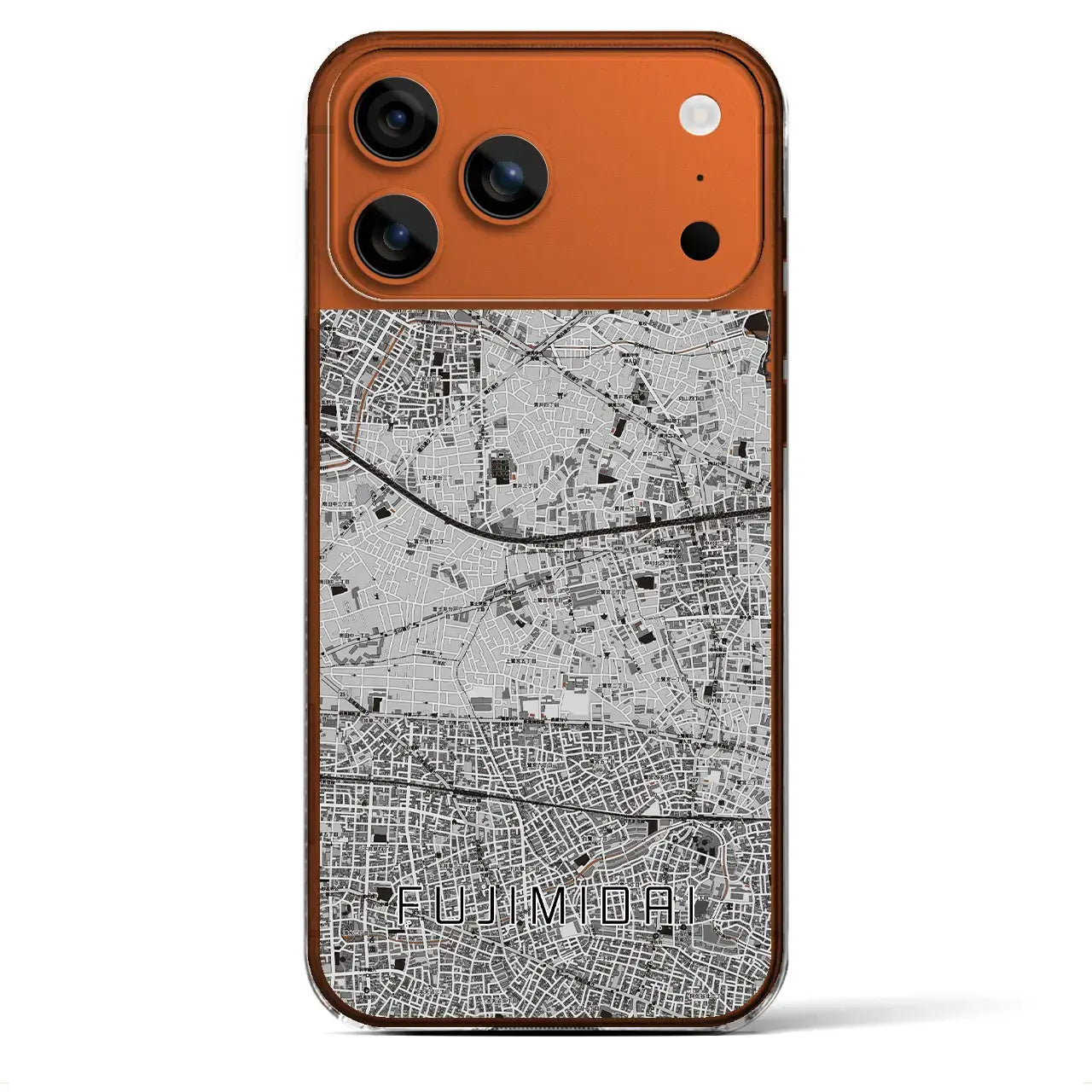 【富士見台(東京都)】地図柄iPhoneケース(クリアタイプ)