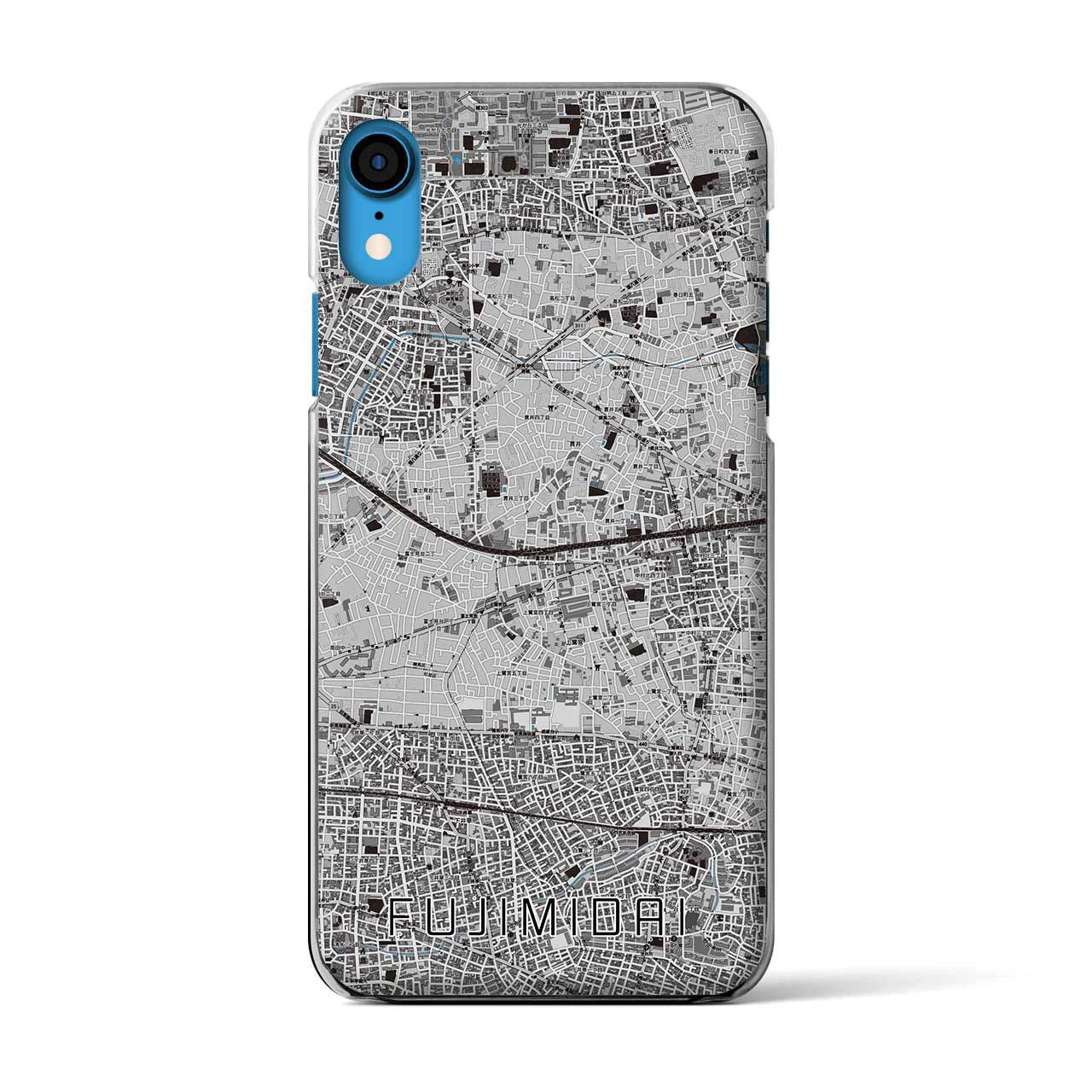 【富士見台(東京都)】地図柄iPhoneケース(クリアタイプ)