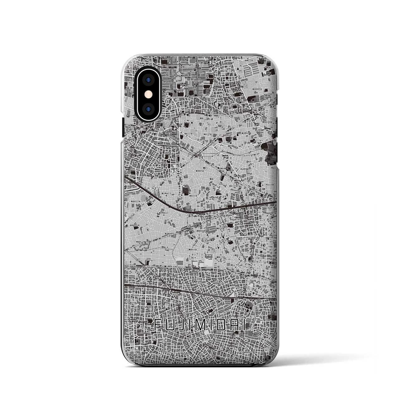 【富士見台(東京都)】地図柄iPhoneケース(クリアタイプ)