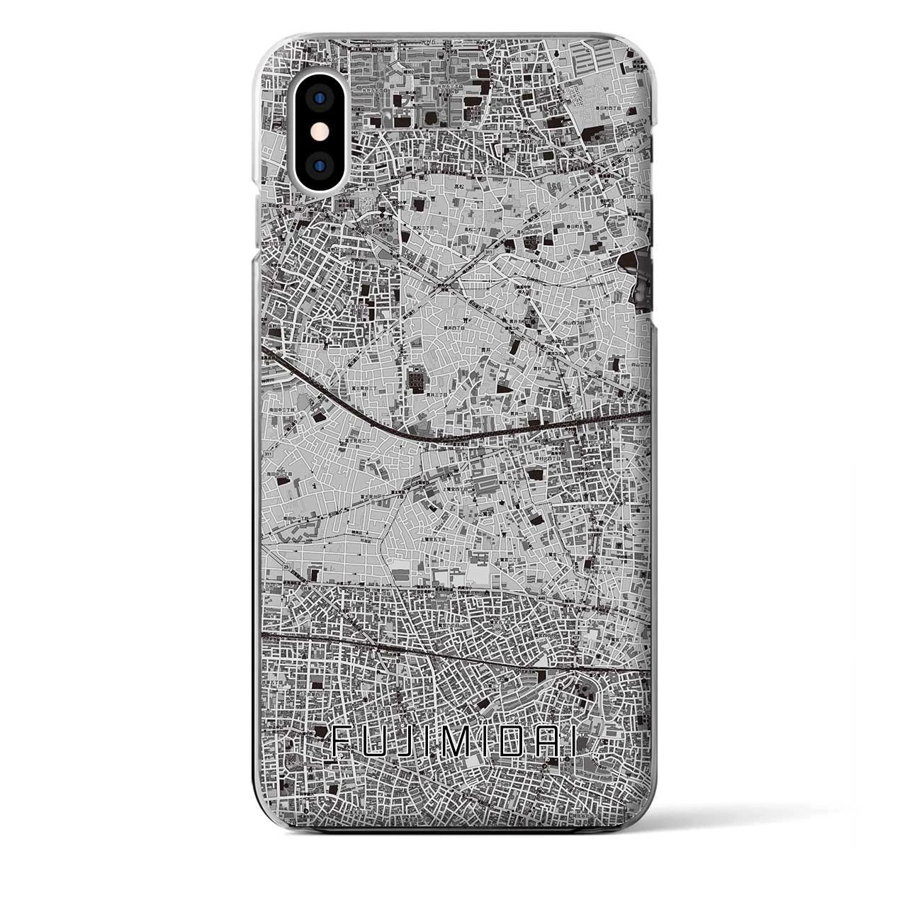 【富士見台(東京都)】地図柄iPhoneケース(クリアタイプ)