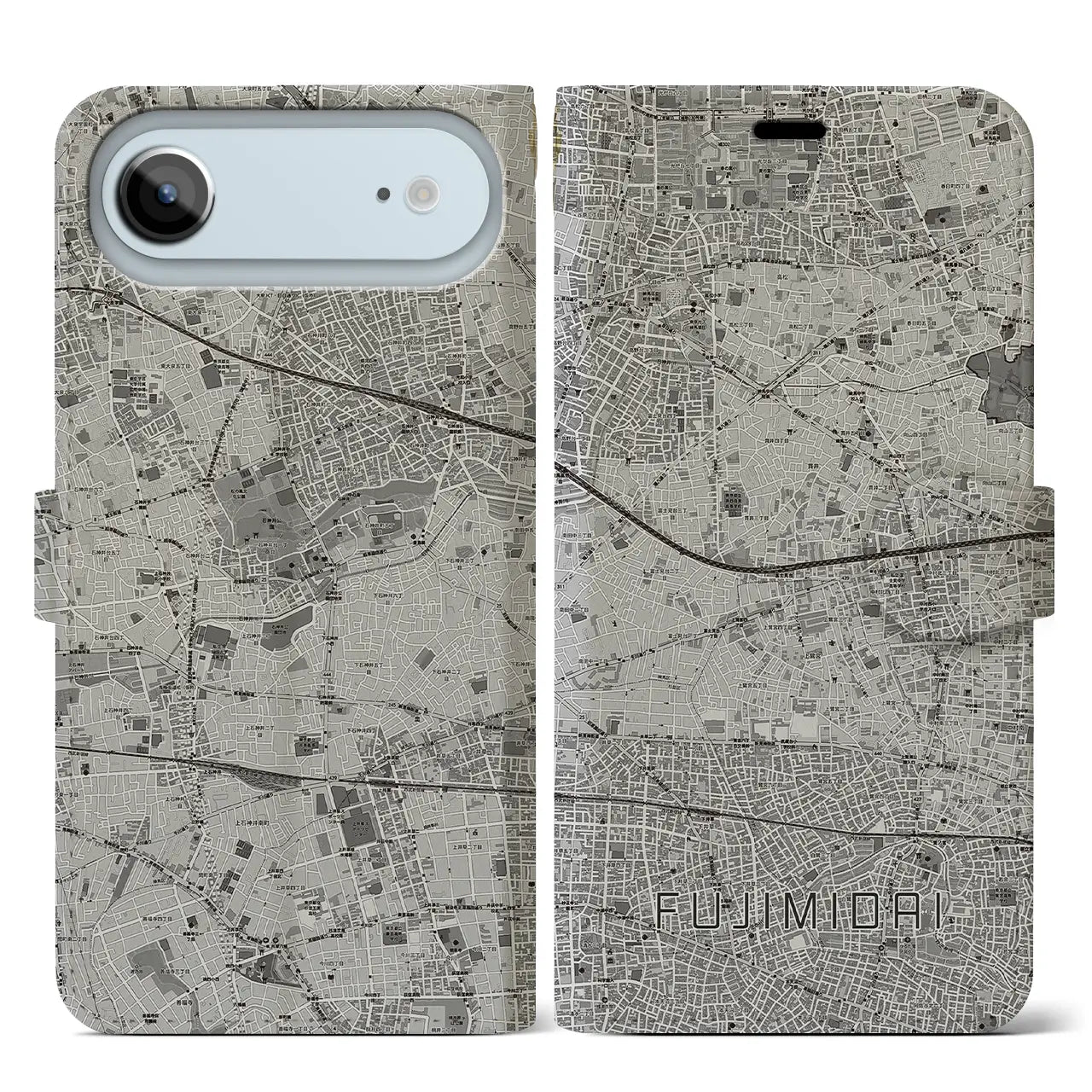 【富士見台(東京都)】地図柄iPhoneケース(手帳タイプ)