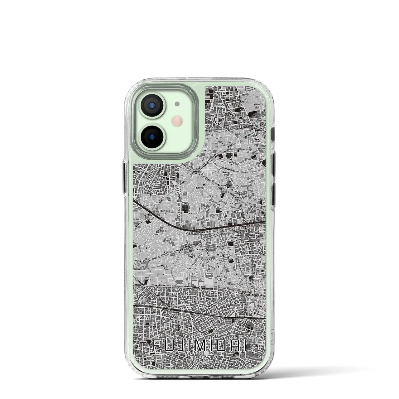 【富士見台(東京都)】地図柄iPhoneケース(MagSafeタイプ)