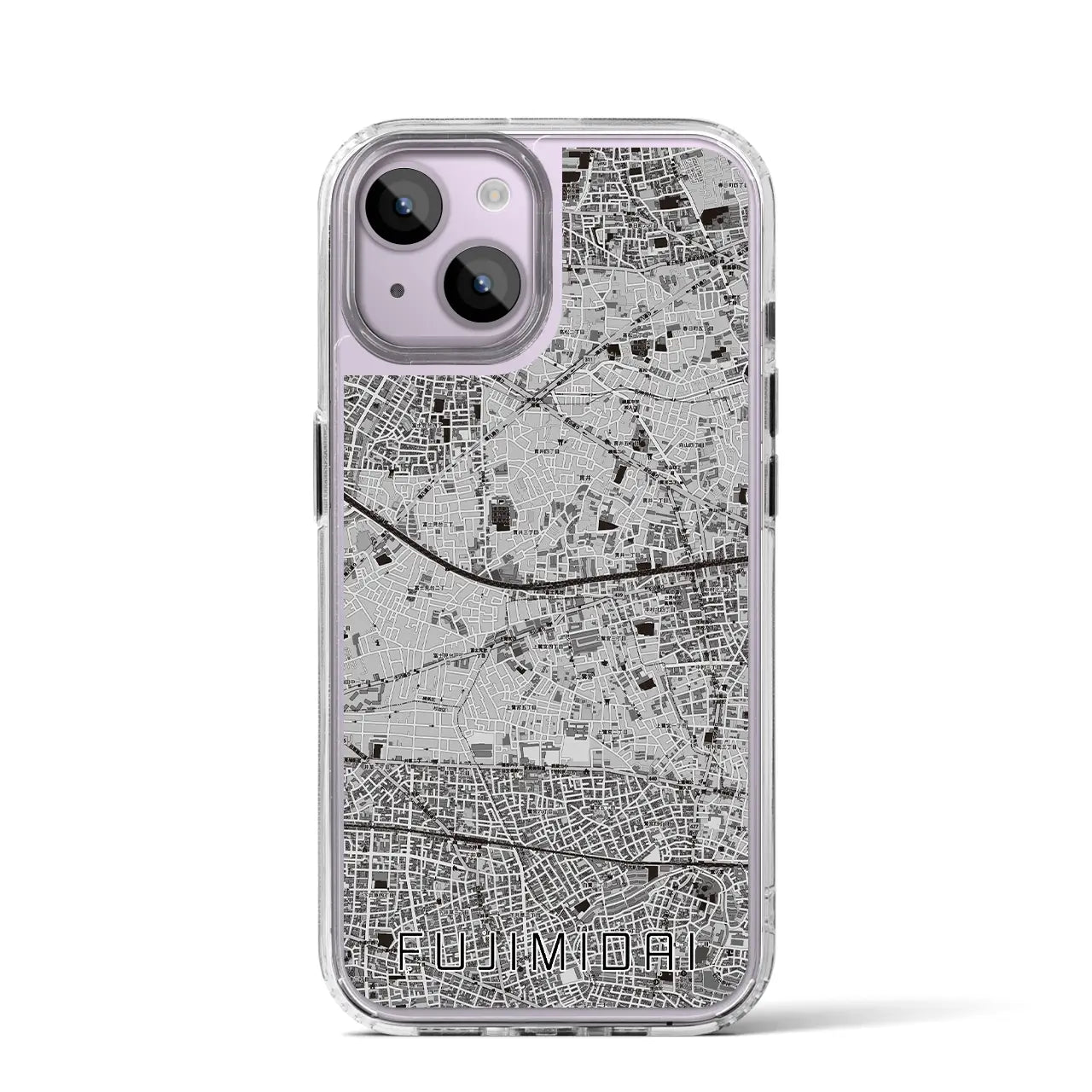 【富士見台(東京都)】地図柄iPhoneケース(MagSafeタイプ)