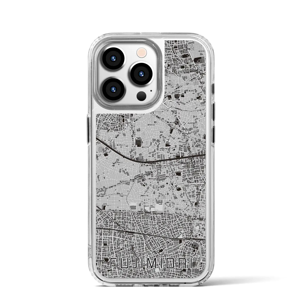 【富士見台(東京都)】地図柄iPhoneケース(MagSafeタイプ)