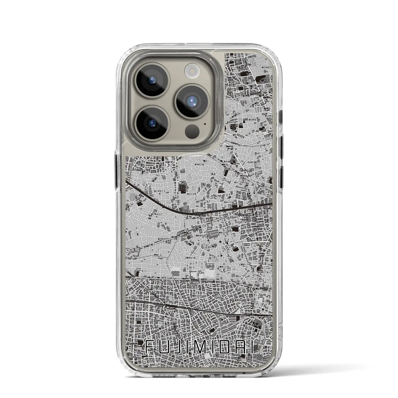 【富士見台(東京都)】地図柄iPhoneケース(MagSafeタイプ)