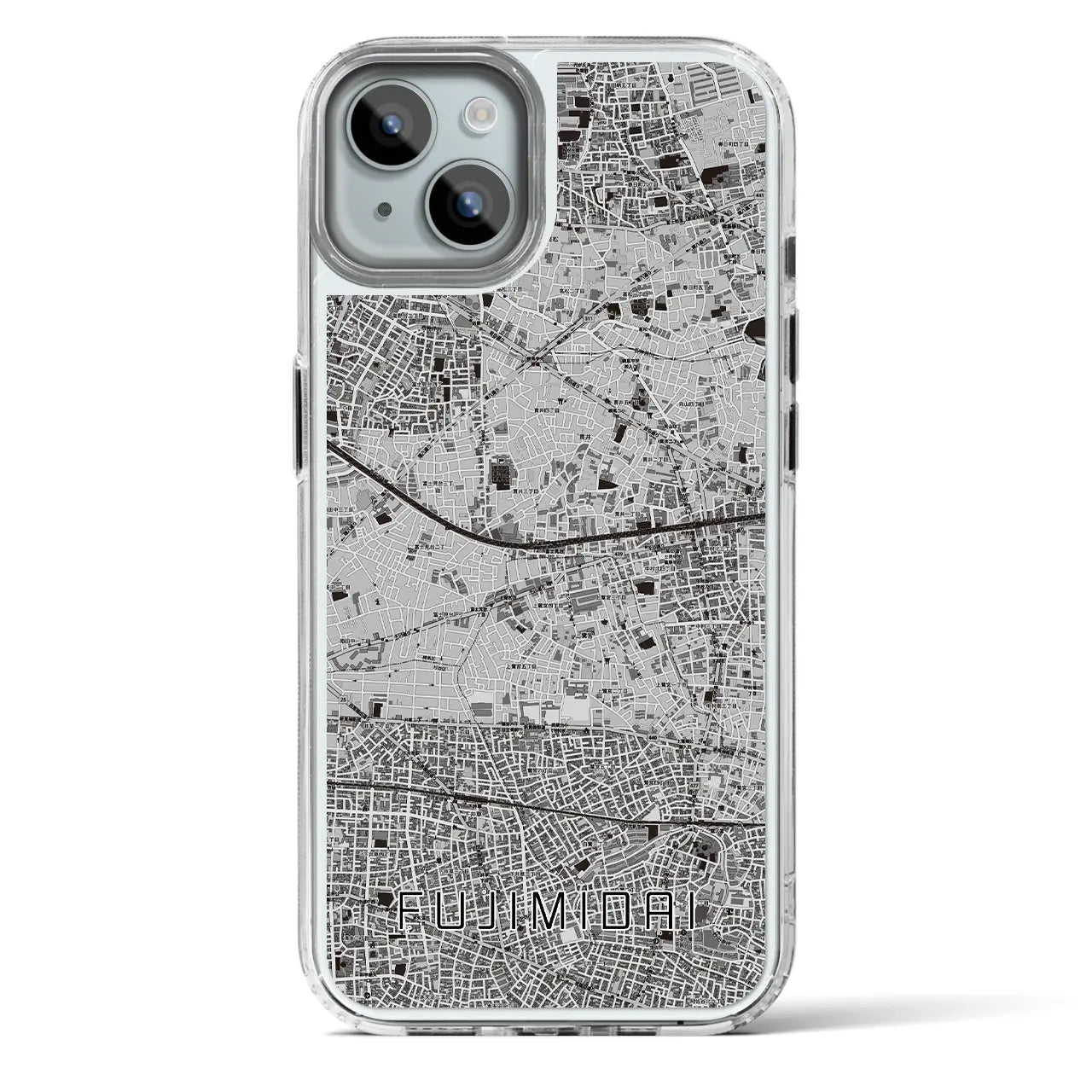 【富士見台(東京都)】地図柄iPhoneケース(MagSafeタイプ)