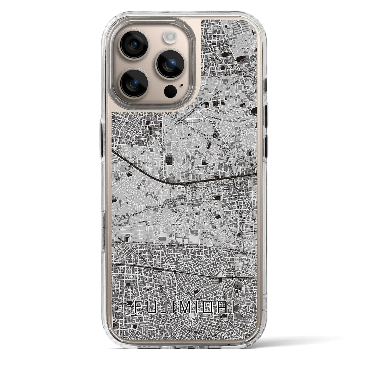 【富士見台(東京都)】地図柄iPhoneケース(MagSafeタイプ)