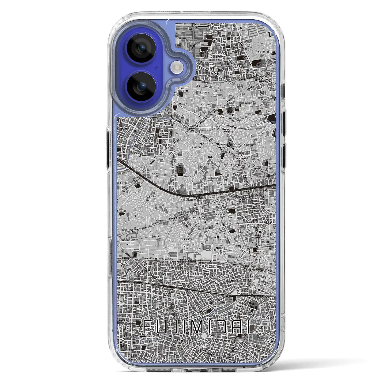 【富士見台(東京都)】地図柄iPhoneケース(MagSafeタイプ)