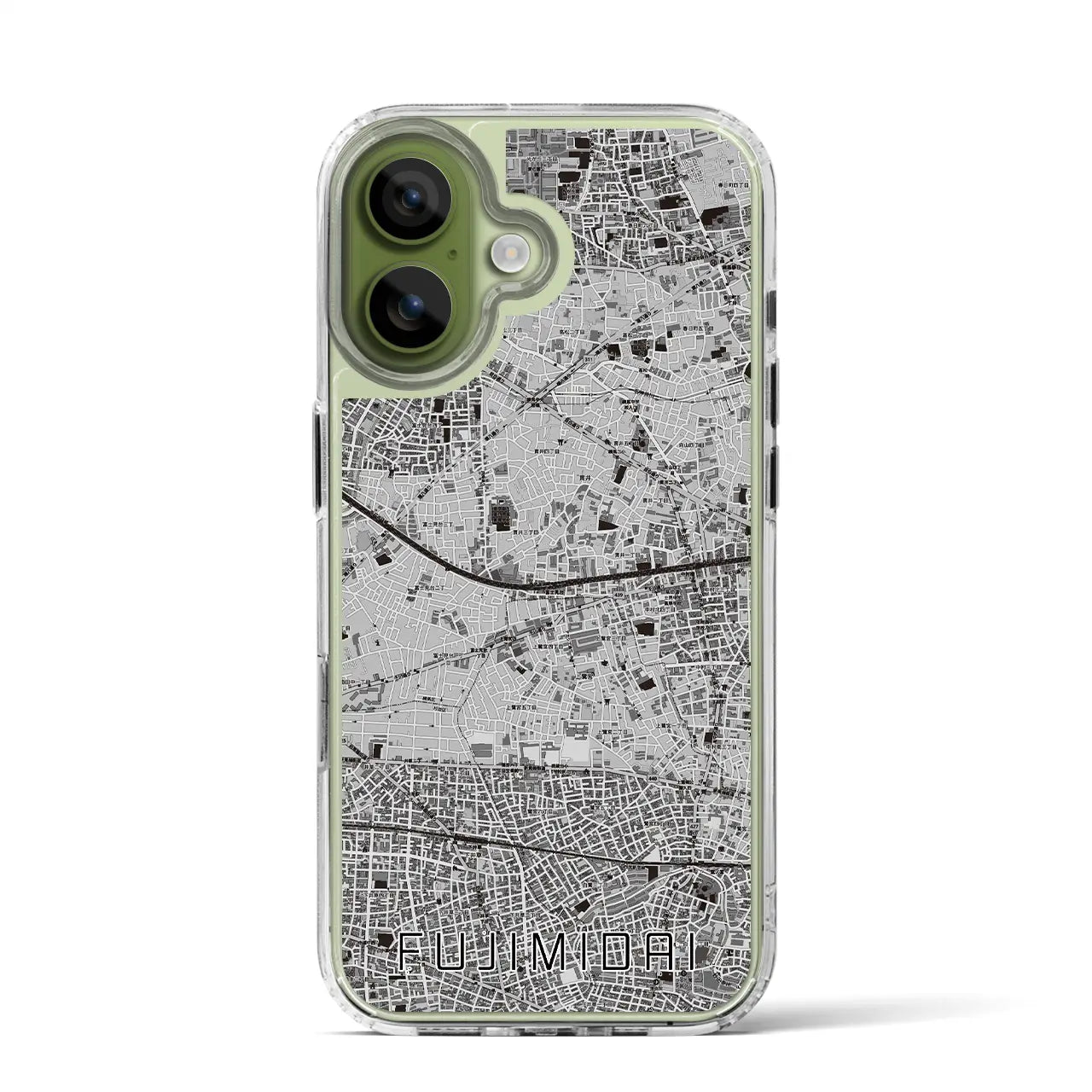 【富士見台(東京都)】地図柄iPhoneケース(MagSafeタイプ)