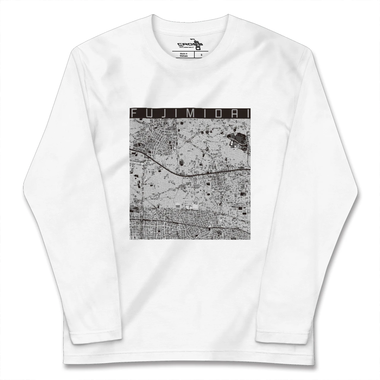 【富士見台(東京都)】地図柄ロングスリーブTシャツ