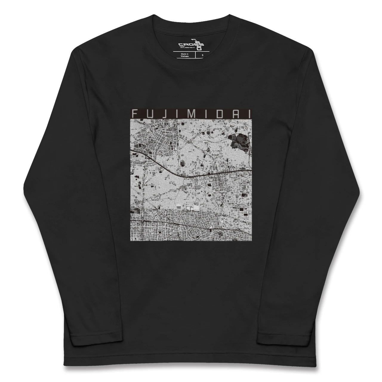 【富士見台(東京都)】地図柄ロングスリーブTシャツ