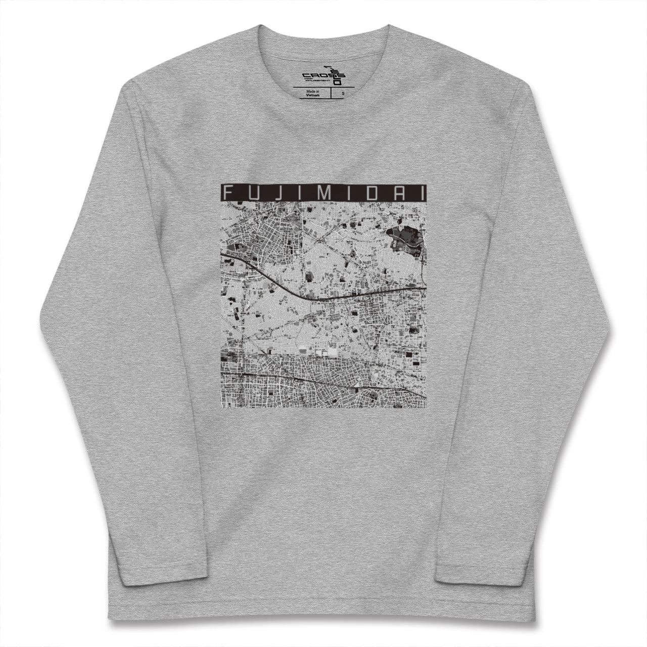 【富士見台(東京都)】地図柄ロングスリーブTシャツ