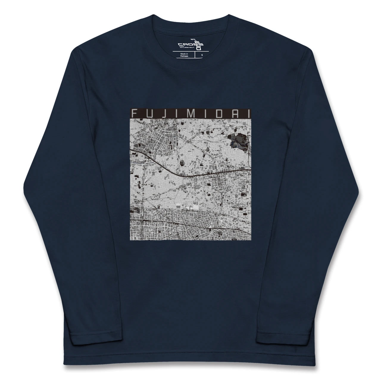 【富士見台(東京都)】地図柄ロングスリーブTシャツ