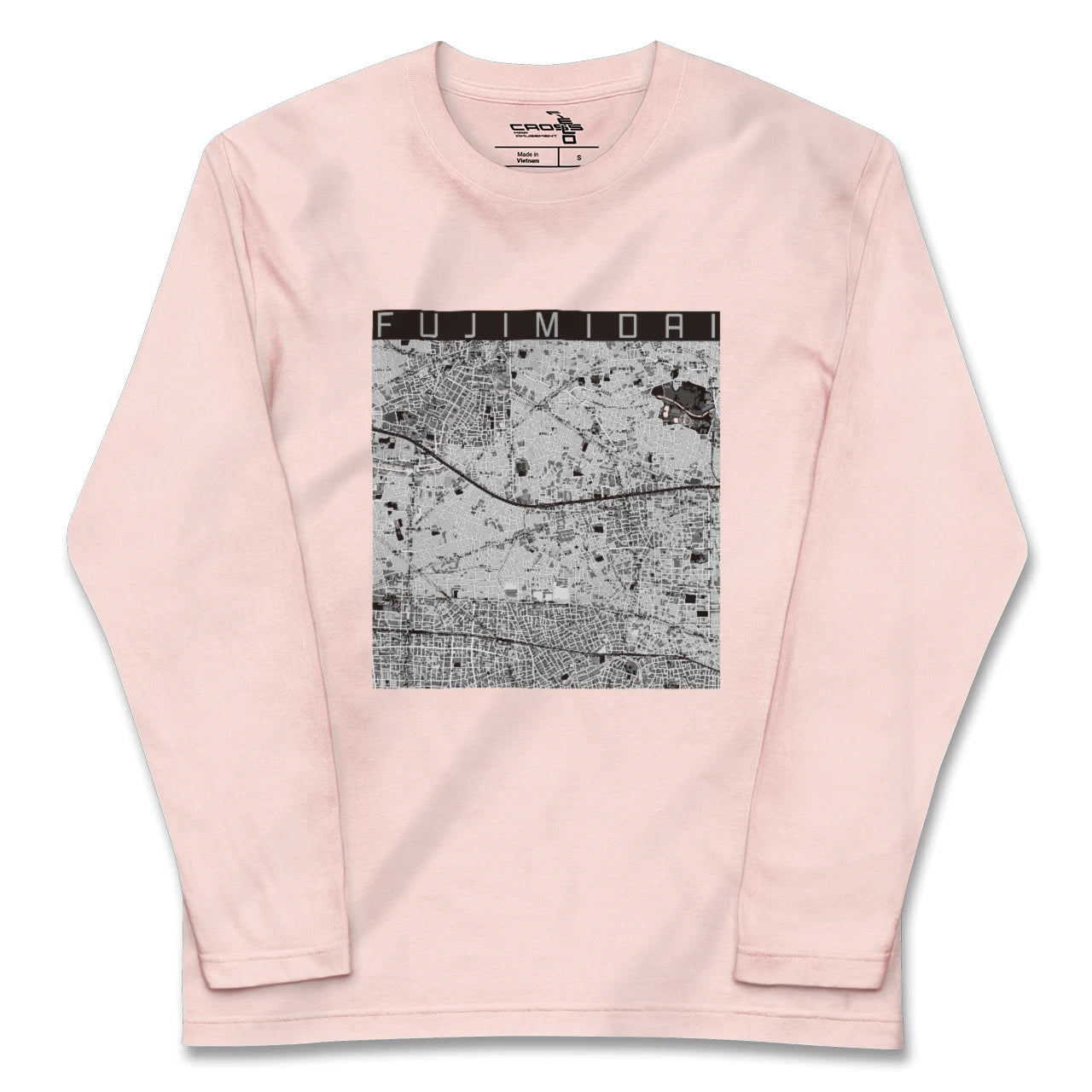 【富士見台(東京都)】地図柄ロングスリーブTシャツ