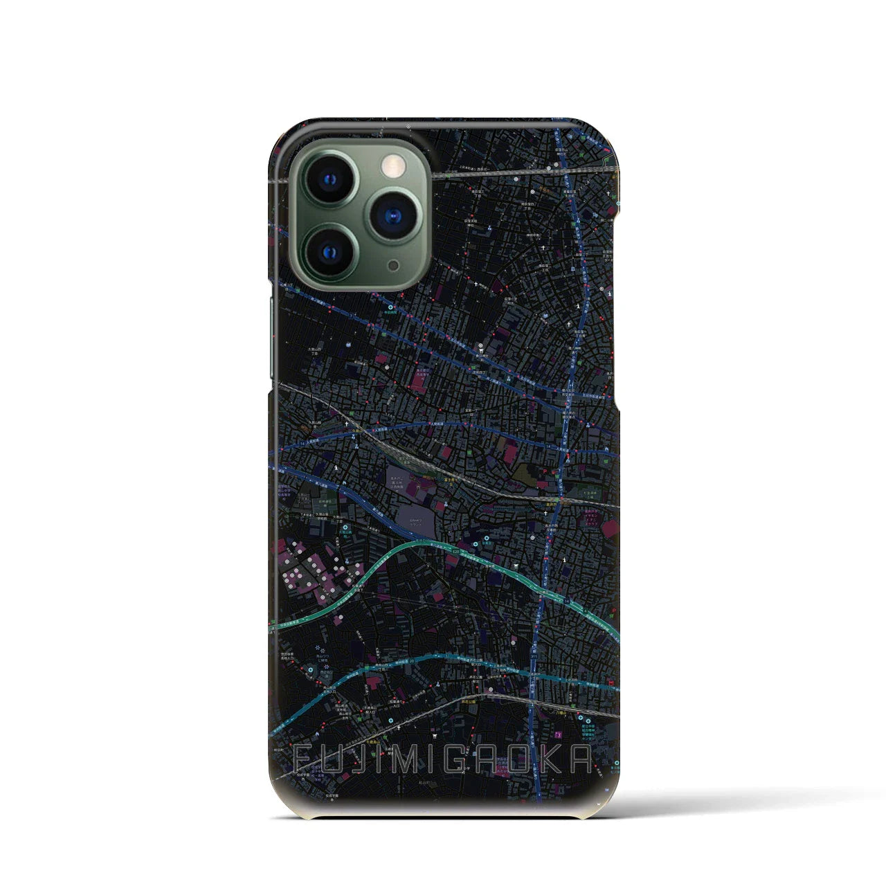 【富士見ヶ丘(東京都)】地図柄iPhoneケース(バックカバータイプ)