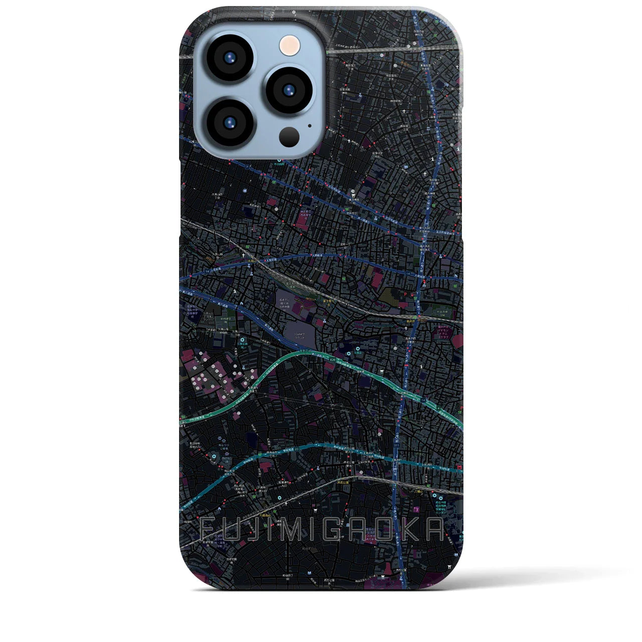 【富士見ヶ丘(東京都)】地図柄iPhoneケース(バックカバータイプ)