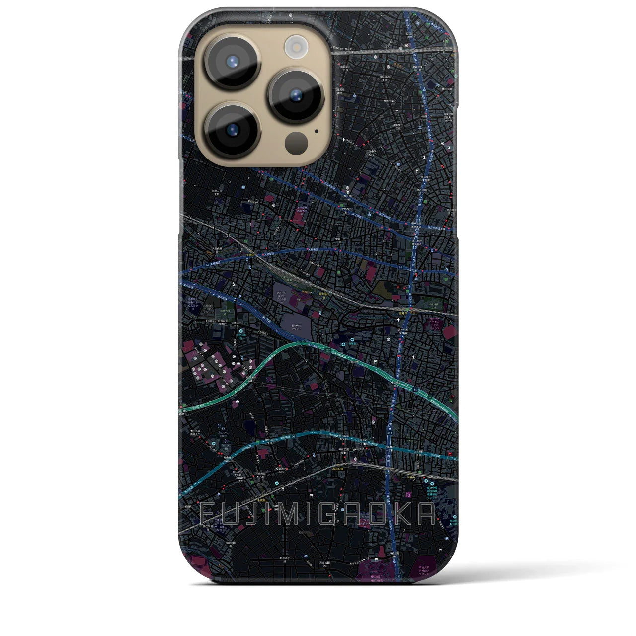 【富士見ヶ丘(東京都)】地図柄iPhoneケース(バックカバータイプ)