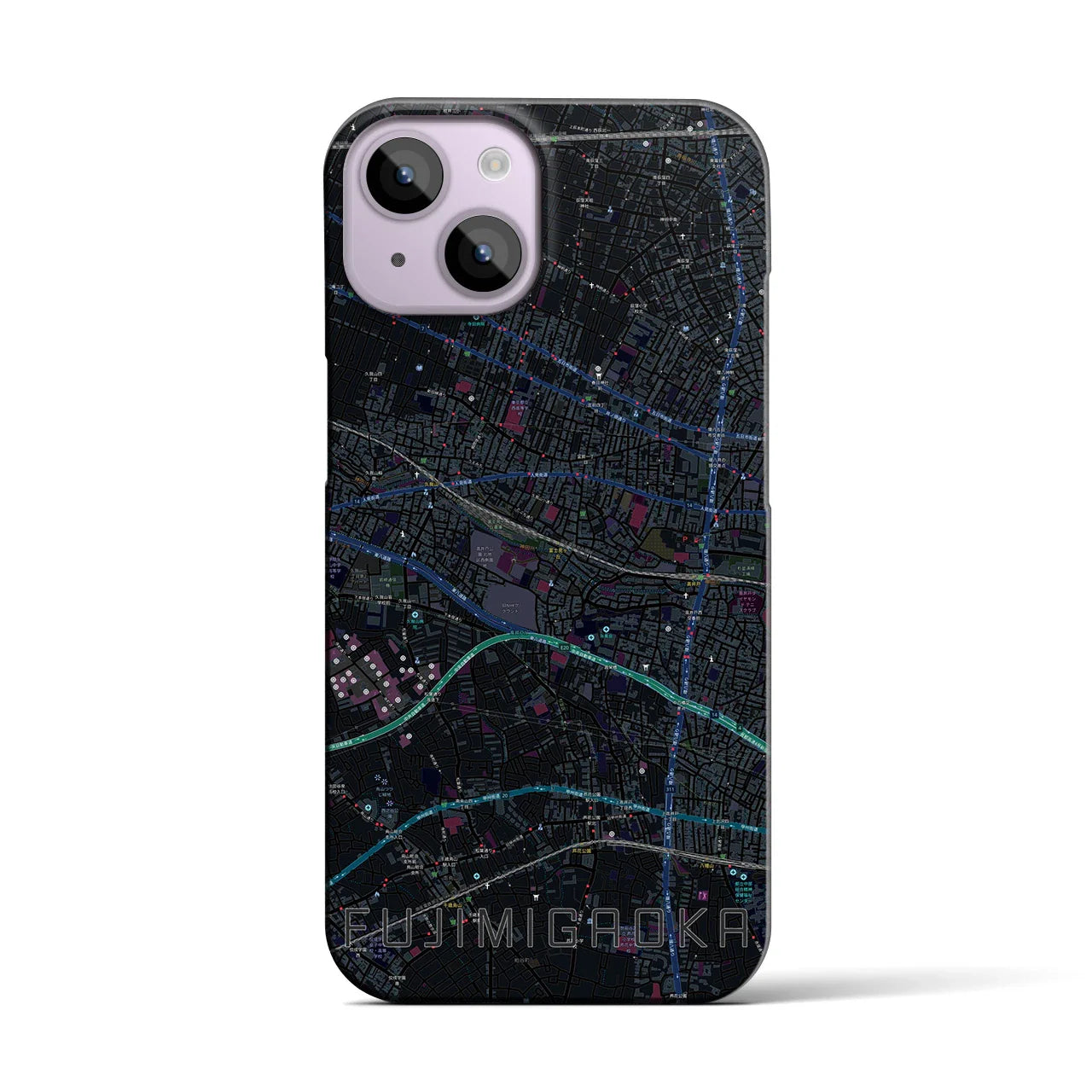 【富士見ヶ丘(東京都)】地図柄iPhoneケース(バックカバータイプ)