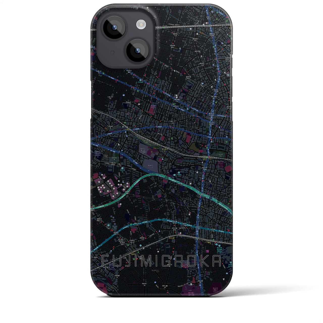 【富士見ヶ丘(東京都)】地図柄iPhoneケース(バックカバータイプ)