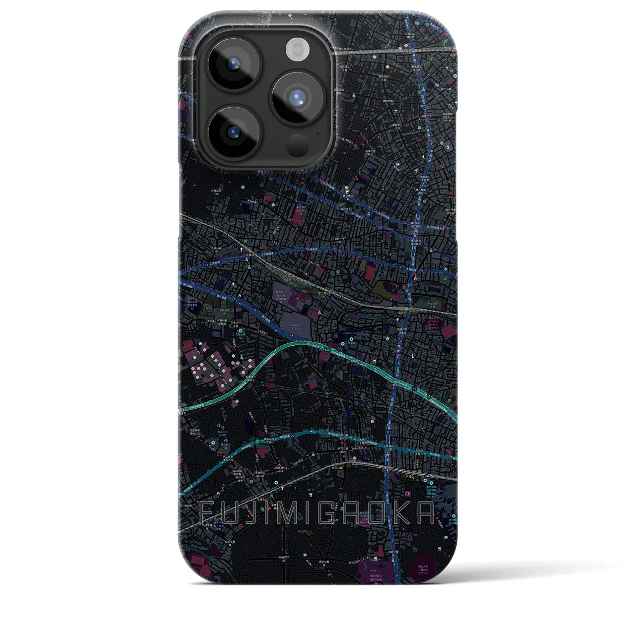 【富士見ヶ丘(東京都)】地図柄iPhoneケース(バックカバータイプ)
