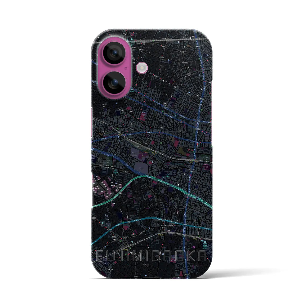 【富士見ヶ丘(東京都)】地図柄iPhoneケース(バックカバータイプ)