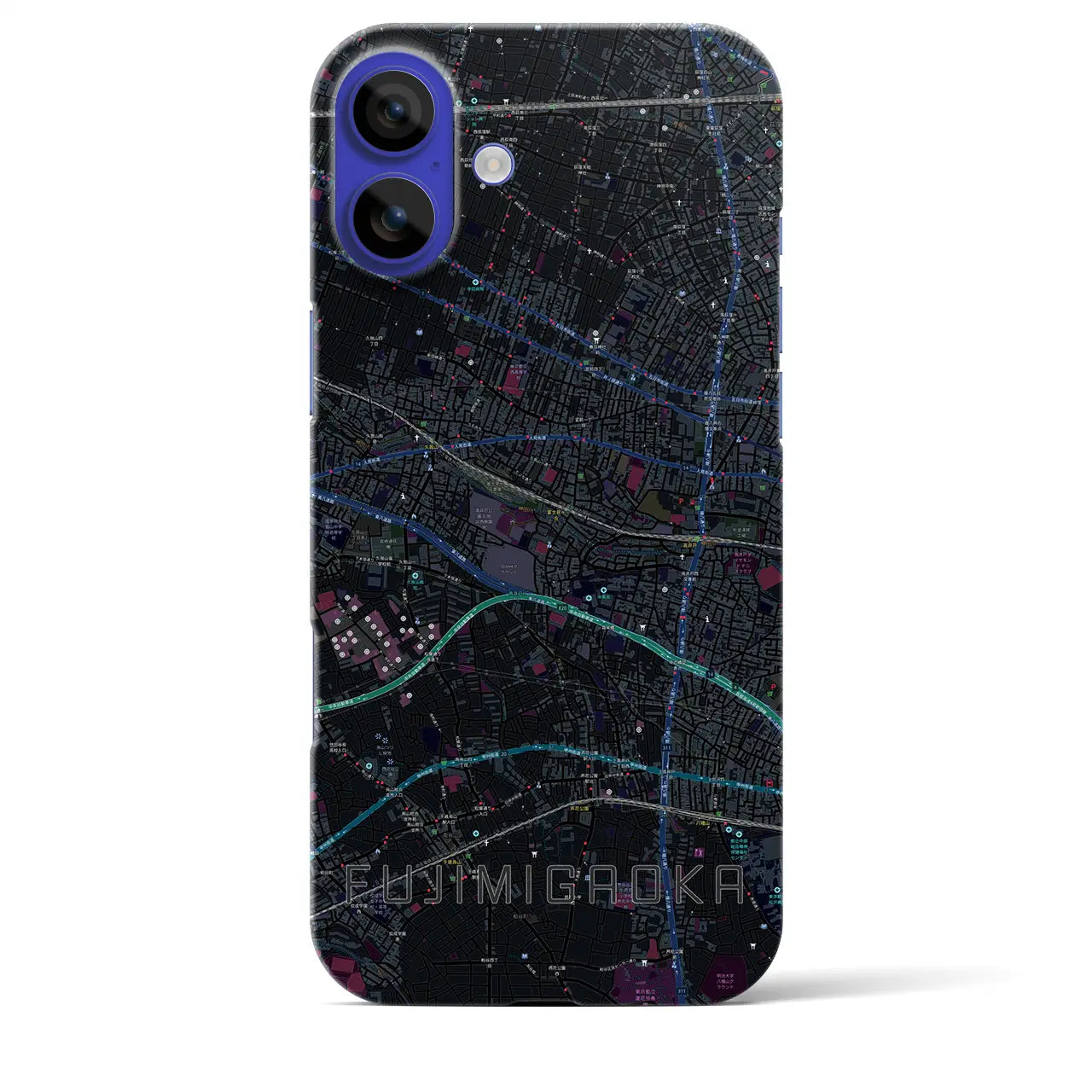 【富士見ヶ丘(東京都)】地図柄iPhoneケース(バックカバータイプ)