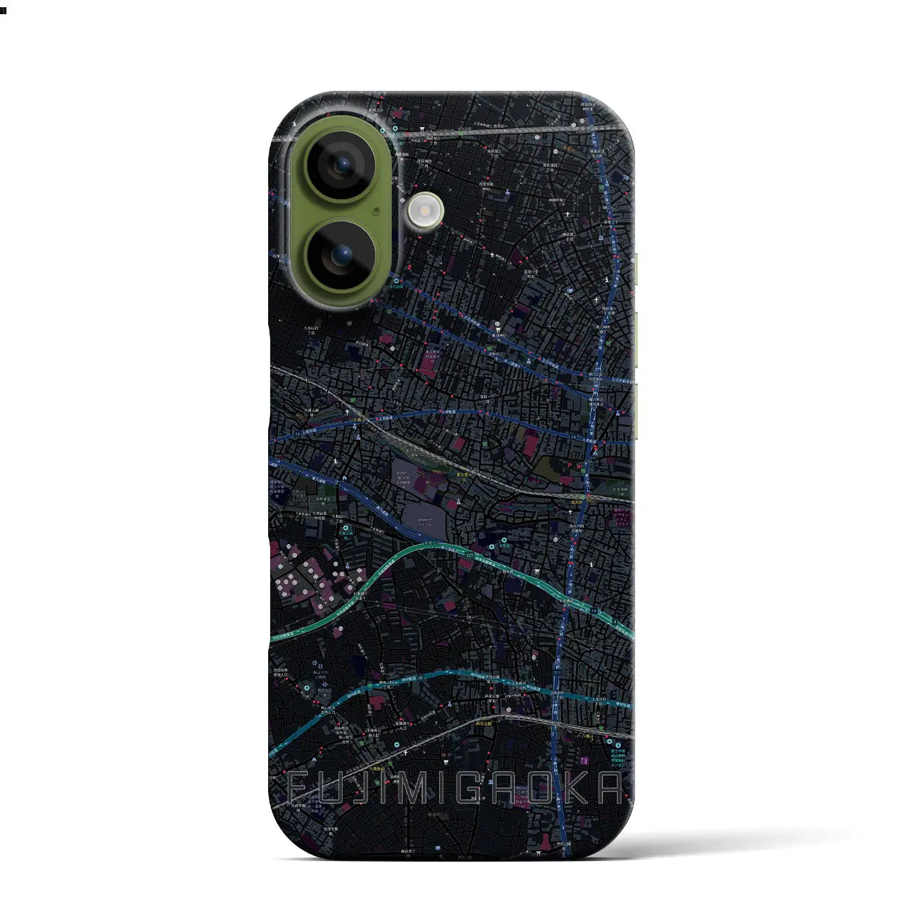 【富士見ヶ丘(東京都)】地図柄iPhoneケース(バックカバータイプ)