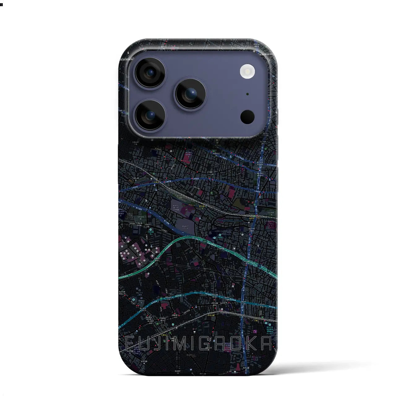 【富士見ヶ丘(東京都)】地図柄iPhoneケース(バックカバータイプ)