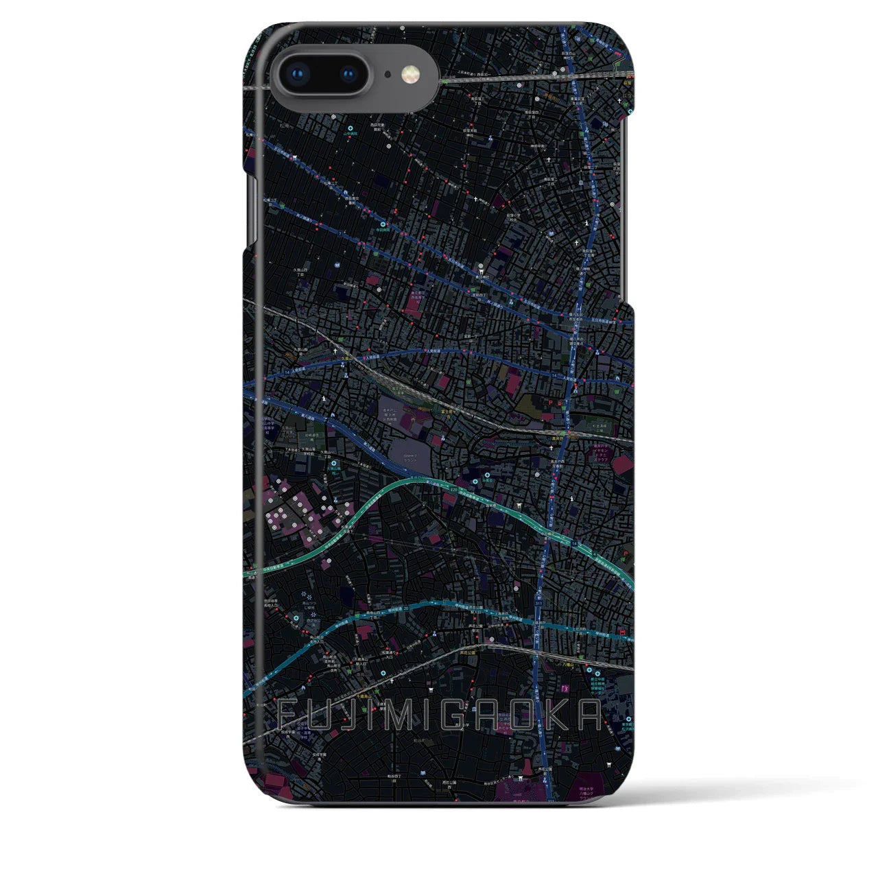【富士見ヶ丘(東京都)】地図柄iPhoneケース(バックカバータイプ)