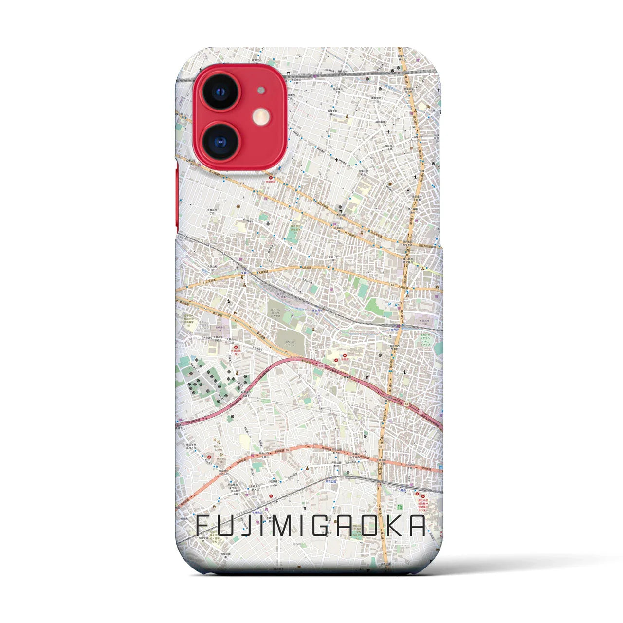 【富士見ヶ丘(東京都)】地図柄iPhoneケース(バックカバータイプ)