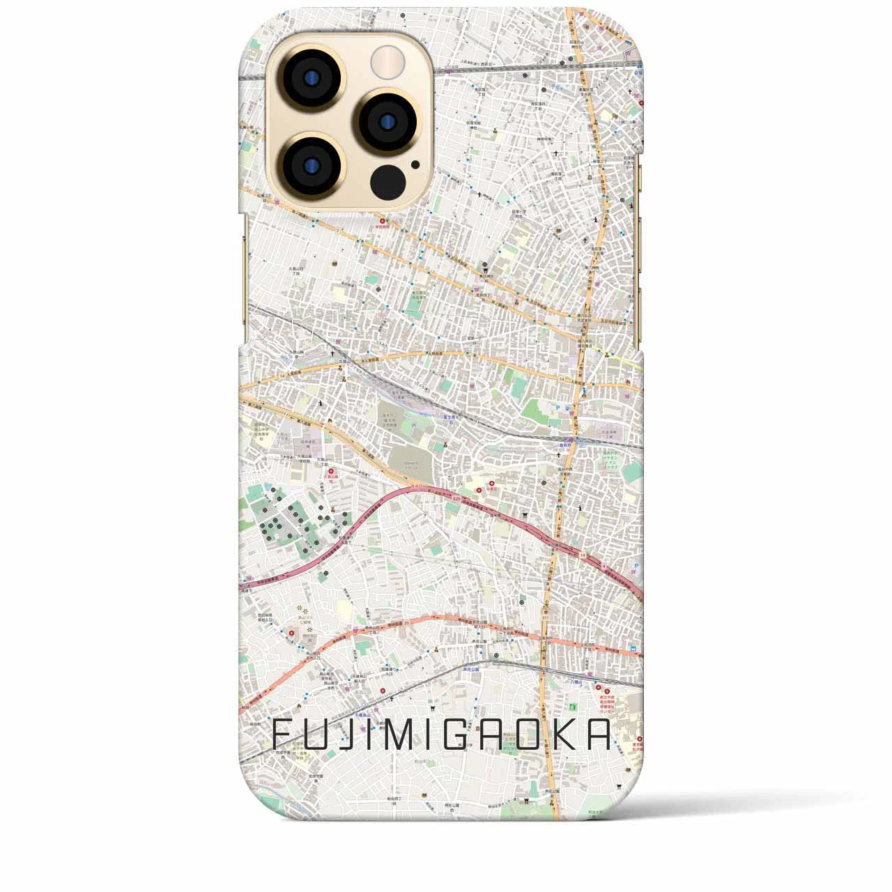 【富士見ヶ丘(東京都)】地図柄iPhoneケース(バックカバータイプ)