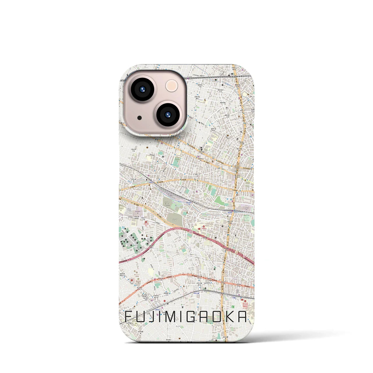 【富士見ヶ丘(東京都)】地図柄iPhoneケース(バックカバータイプ)