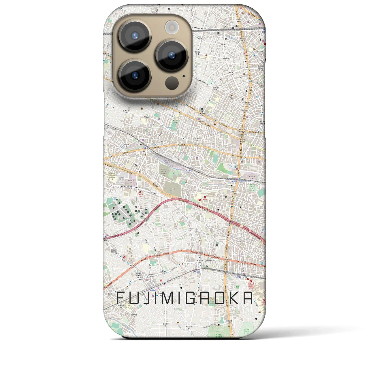 【富士見ヶ丘(東京都)】地図柄iPhoneケース(バックカバータイプ)