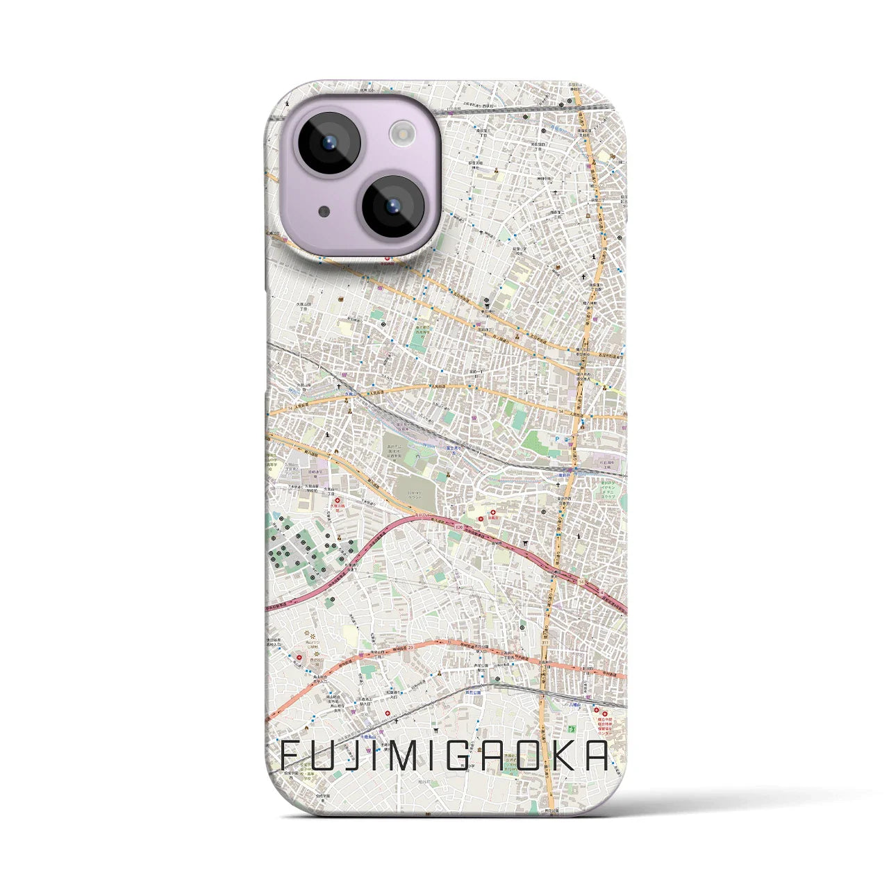 【富士見ヶ丘(東京都)】地図柄iPhoneケース(バックカバータイプ)