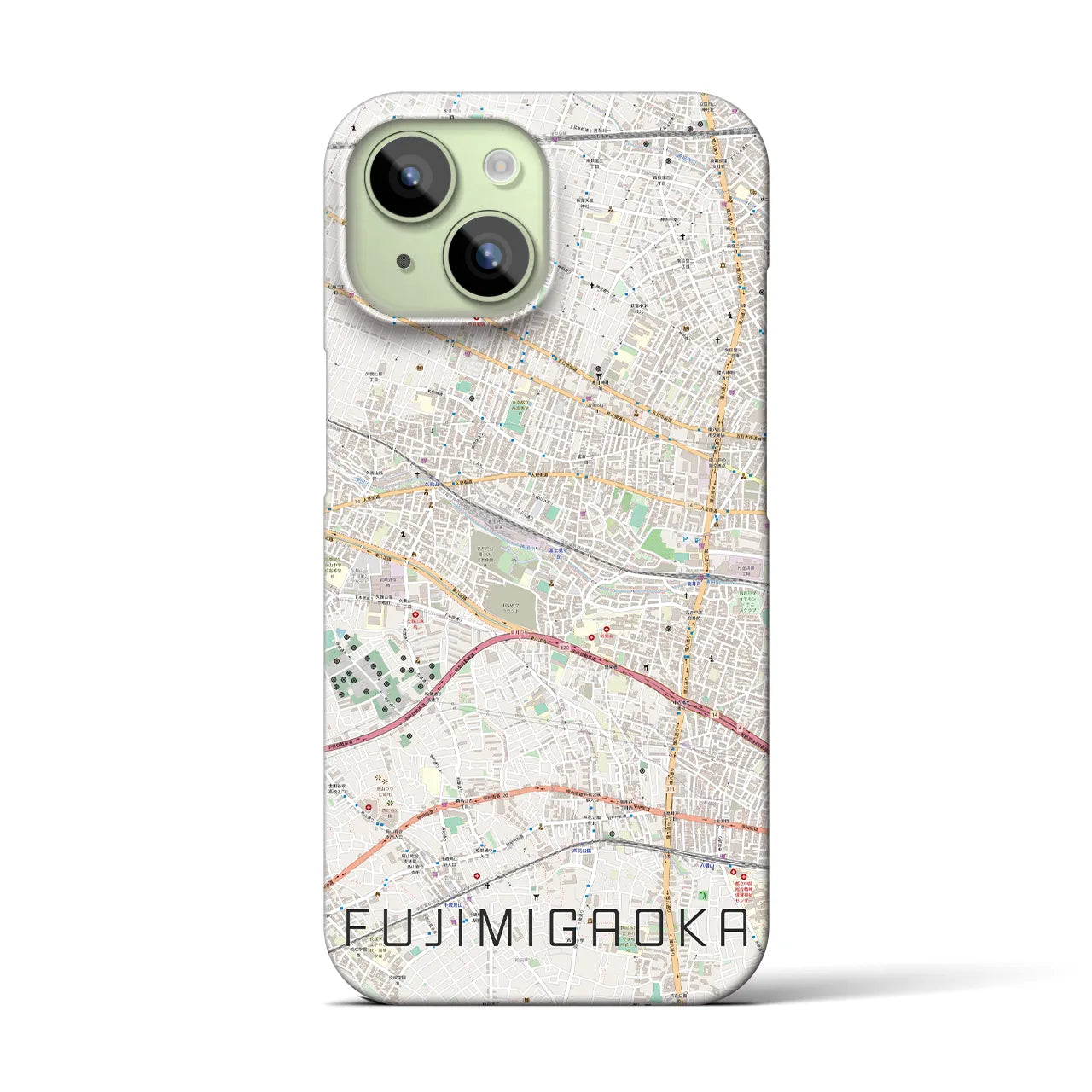 【富士見ヶ丘(東京都)】地図柄iPhoneケース(バックカバータイプ)