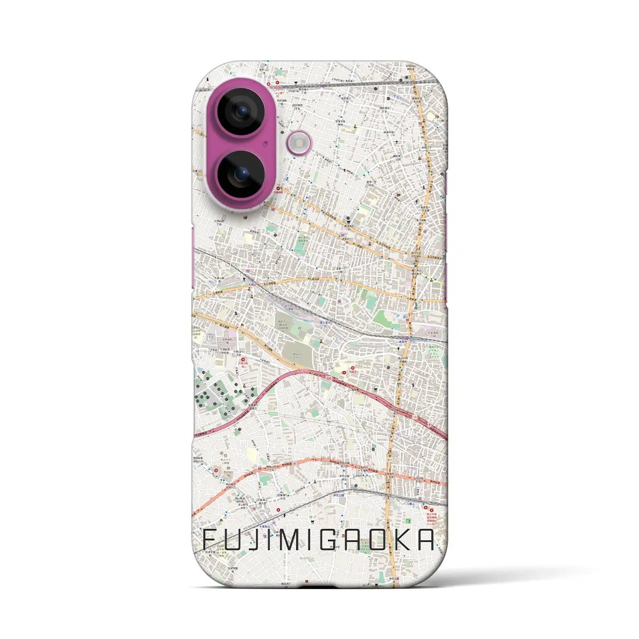 【富士見ヶ丘(東京都)】地図柄iPhoneケース(バックカバータイプ)