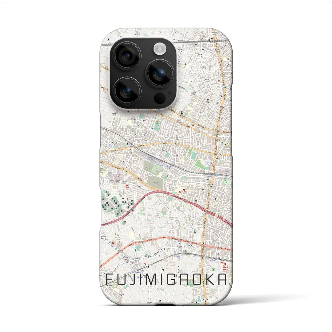 【富士見ヶ丘(東京都)】地図柄iPhoneケース(バックカバータイプ)