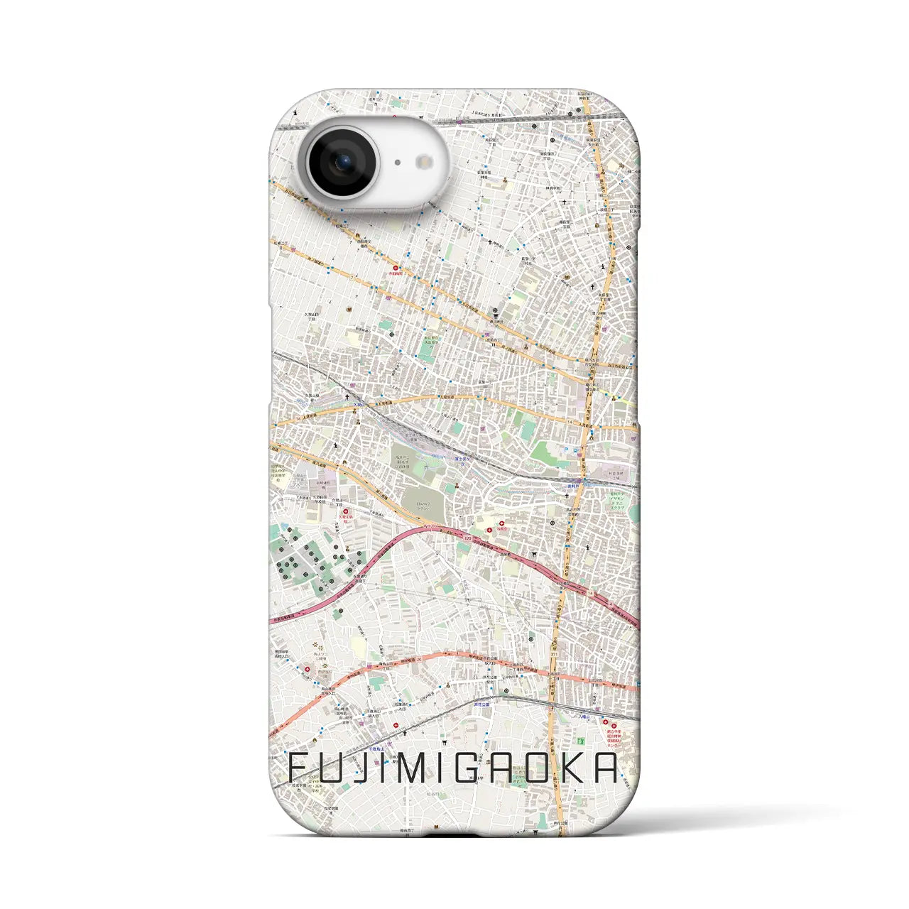 【富士見ヶ丘(東京都)】地図柄iPhoneケース(バックカバータイプ)