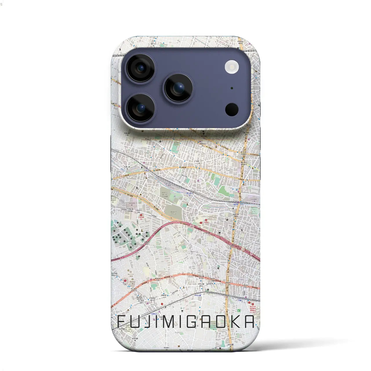 【富士見ヶ丘(東京都)】地図柄iPhoneケース(バックカバータイプ)