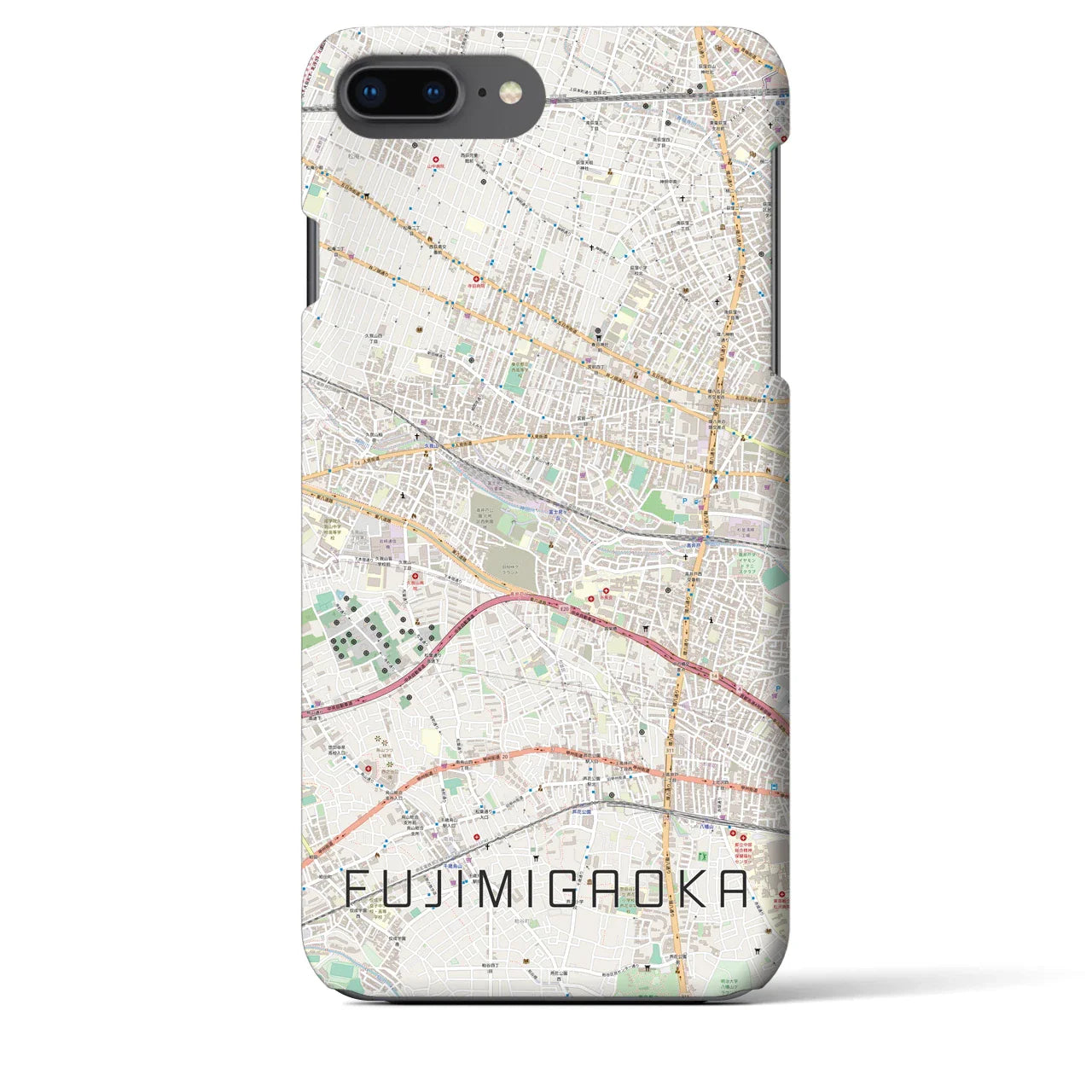 【富士見ヶ丘(東京都)】地図柄iPhoneケース(バックカバータイプ)