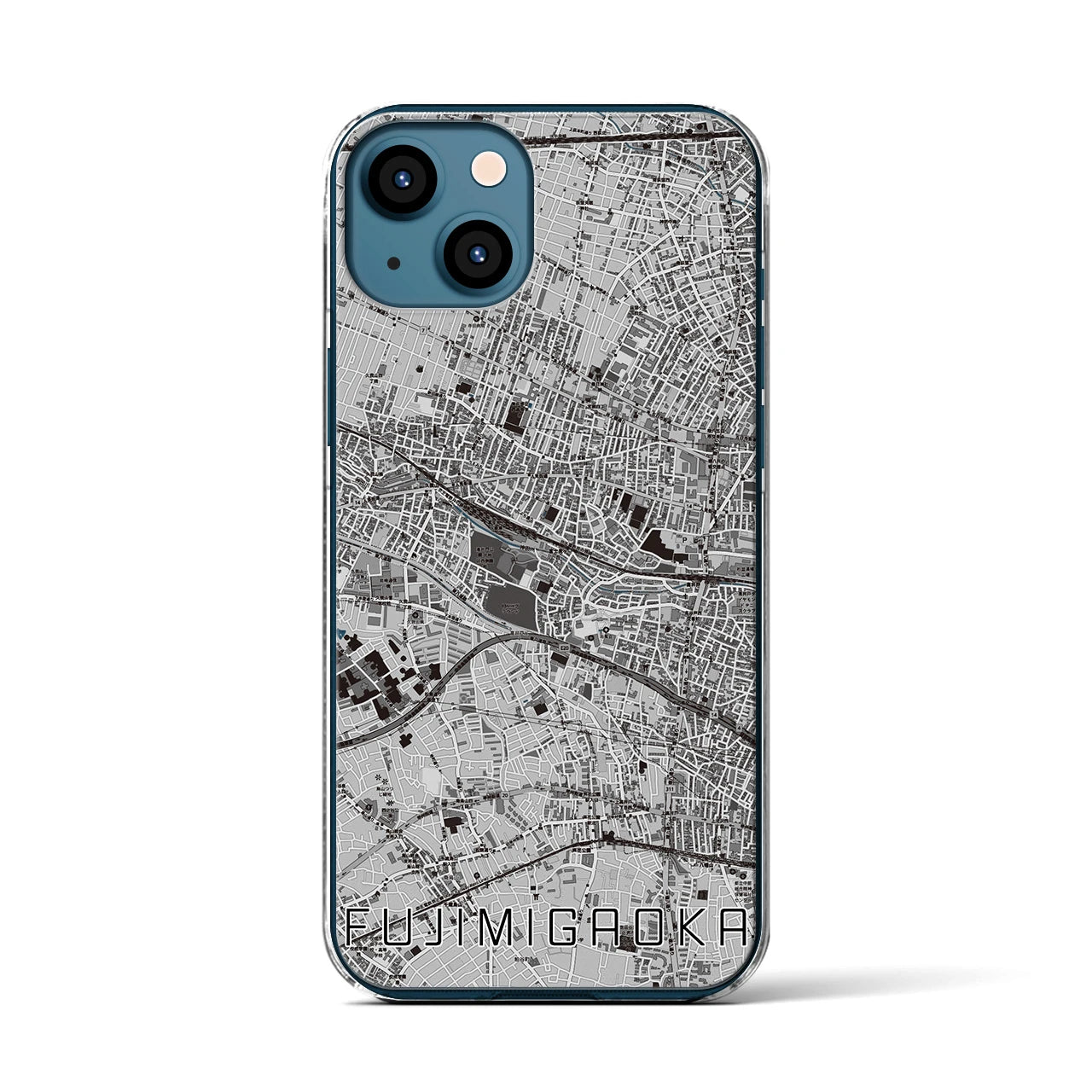 【富士見ヶ丘(東京都)】地図柄iPhoneケース(クリアタイプ)