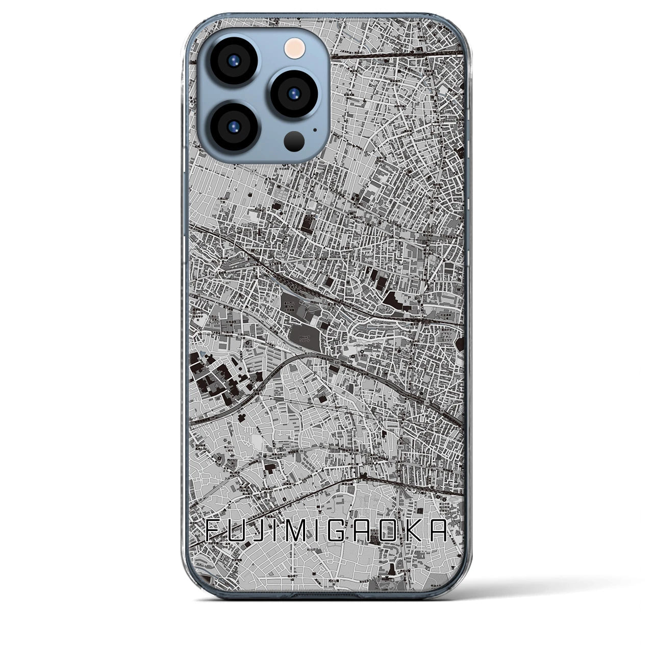 【富士見ヶ丘(東京都)】地図柄iPhoneケース(クリアタイプ)